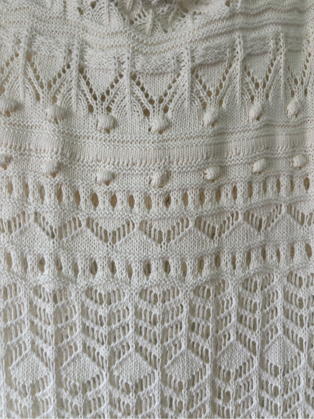 Zara Cream Crochet Maxi Dress with V-Neck Straps - Picture 7 of 8